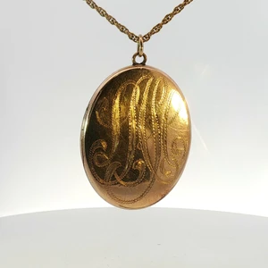 Sterling Silver Gold Filled Vintage Signet Locket