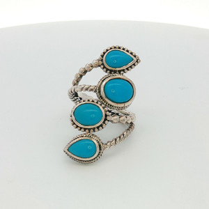 Sterling Silver Turquoise South Western Adjustable Ring