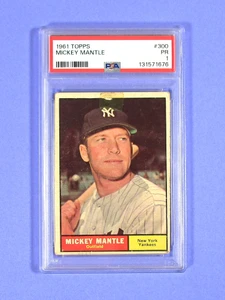 1961 Topps Mickey Mantle #300 PSA PR 1 HoF New York Yankees (5004640 EH)