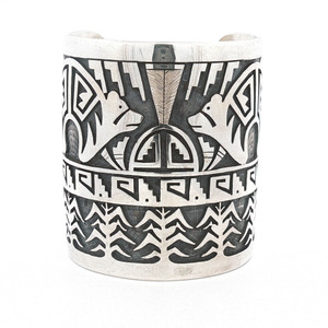 Native Sterling Silver Story Cuff Bracelet