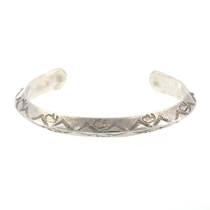 Vintage Sterling Silver Carinated Buffalo Cuff Bracelet