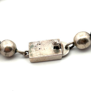 Sterling Silver Beaded Heart Charm Bracelet