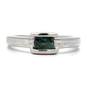 Platinum Oval Cut AP 0.30ct Alexandrite Ring Size 6