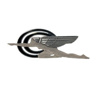 Vintage Sterling Silver Art Deco Mercury Brooch