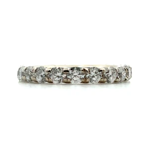 14K White Gold App 1.75cttw Round Diamond Infinity Wedding Anniversary Band Ring Size 5.5