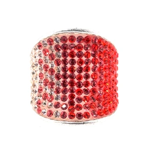 Sterling Silver Crystal Gradient Pavé Band Ring Size 6.25