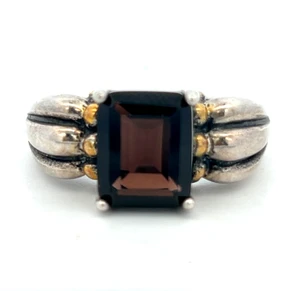 Smokey Topaz Three In One Band Ring Size 8