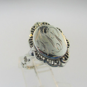 Sterling Silver FLP Initial 1910-1920s Era Ring Size 6.75