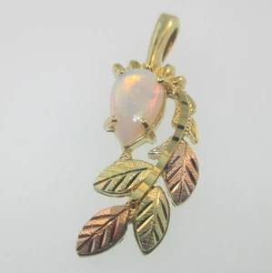 10k Yellow Gold Coleman Co. Black Hills Gold Opal Pendant