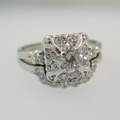 Vintage Orange Blossom OBJ Platinum Approx .38ct Round Brilliant Cut ...