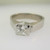 Platinum Gold & Silver Creation 1.02 ct Princess Cut Diamond Solitaire Ring with Wedding Band Size 7 1/2