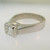 Platinum Gold & Silver Creation 1.02 ct Princess Cut Diamond Solitaire Ring with Wedding Band Size 7 1/2