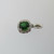 14k White Gold .46ct Tsavorite with .17ct Round Brilliant Cut Diamond Accented Halo Pendant