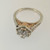 Vintage Style 18k White Gold with Rose Gold 1.03ct GIA Certified Round Brilliant Cut Diamond Ring Size 6