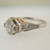 Vintage Style 18k White Gold with Rose Gold 1.03ct GIA Certified Round Brilliant Cut Diamond Ring Size 6