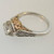 Vintage Style 18k White Gold with Rose Gold 1.03ct GIA Certified Round Brilliant Cut Diamond Ring Size 6