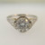 Vintage Style 18k White Gold with Rose Gold 1.03ct GIA Certified Round Brilliant Cut Diamond Ring Size 6