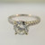 14k White Gold 1.14ct GIA Certified Round Brilliant Cut Diamond Ring with Diamond Wedding Band Size 6 1/2