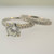 14k White Gold 1.14ct GIA Certified Round Brilliant Cut Diamond Ring with Diamond Wedding Band Size 6 1/2