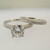 14k White Gold 1.14ct GIA Certified Round Brilliant Cut Diamond Ring with Diamond Wedding Band Size 6 1/2