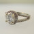 18k White Gold Natalie K 1.05ct Round Brilliant Cut Diamond Halo Ring Size 6 1/2