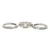 18k White Gold .72ct Princess Cut Diamond Ring with Filigree Detailing and Diamond Accents  2 Matching Wedding Bands Size 6 1/2