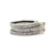 18k White Gold .72ct Princess Cut Diamond Ring with Filigree Detailing and Diamond Accents  2 Matching Wedding Bands Size 6 1/2
