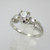 14k White Gold .45ct Round Brilliant Cut Diamond Engagement Ring with Diamond Accents Size 6 3/4