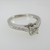 14k White Gold .42ct Round Brilliant Cut Diamond Engagement Ring with Diamond Accents Size 6 3/4