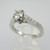 14k White Gold .42ct Round Brilliant Cut Diamond Engagement Ring with Diamond Accents Size 6 3/4