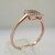 10k Rose Gold Approx .25ct TW Champagne Color Illusion Set Diamond Ring 5 1/4