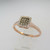 10k Rose Gold Approx .25ct TW Champagne Color Illusion Set Diamond Ring 5 1/4