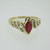 14k Yellow Gold Ruby and Diamond Ring Size 8