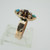Vintage 1800's 10k Rose Gold Garnet Turquoise and Seed Pearl Ring Size 6 1/2