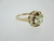 Vintage 10k Yellow Gold Synthetic Green Stone Ring Size 6