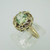 Vintage 10k Yellow Gold Synthetic Green Stone Ring Size 6