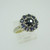 14k Yellow Gold Sapphire Ring with Sapphire Halo Size 6 1/2