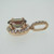 14k Rose Gold 1.12 ct Brown Tourmaline Pendant with Diamond Halo
