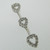 10k White Gold 3 Heart Pendant with Diamonds