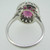 Vintage 14k White Gold Created Alexandrite Ring with Diamond Halo Size 7 3/4