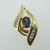 14k Yellow Gold Created Alexandrite Pendant with Diamond Accents
