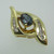 14k Yellow Gold Created Alexandrite Pendant with Diamond Accents