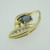 14k Yellow Gold Created Alexandrite Pendant with Diamond Accents