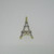 10k Yellow Gold Round Brilliant Cut Diamond Eiffel Tower Pendant 