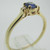 14k Yellow Gold Sapphire Ring with Diamond Accents Size 9