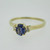 14k Yellow Gold Sapphire Ring with Diamond Accents Size 9