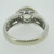 14k White Gold Approx 2.11 ct Round Brilliant Cut Diamond Ring with Diamond Halo Accents Size 6 1/2