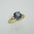 14k Yellow Gold 1.42 ct Neptune Topaz Ring with Diamond Accents Size 7 1/4