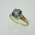 14k Yellow Gold 1.42 ct Neptune Topaz Ring with Diamond Accents Size 7 1/4