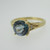 14k Yellow Gold 1.42 ct Neptune Topaz Ring with Diamond Accents Size 7 1/4